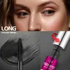 Mascara pour cils en fibre de soie 4d Mascaras imperméables 2 en 1 Noir Effet allongeant et épaississant naturel Sans agglutination Maquillage de cils super résistant longue durée