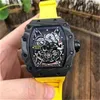 watch Date Richa Milles Rm35-02 Mens Multifunctional Automatic Mechanical Watch Personality Large Dial Fiber Rubber Band