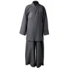 Ethnic Clothing Unisex Cotton&linen Autumn&spring Buddhist Zen Shaolin Monk Martial Arts Tai Chi Uniforms Arhat Lay Suits