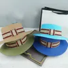 Designer-Hut für Damen, breite Krempe, Hüte, Band, Kontrastfarbe, Luxus-Buchstabe G, Stroh-Urlaubsoberteil