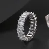 Модные роскошные кубические циркониевые обручальные кольца для женщин Маркиза Кристал Увабное кольцо вечеринка подарки 220719