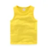 T-shirts Summer Children Boys Girls Candy Color Sleeveless O-Neck Cotton T-shirt Camisole Tops Toddler Vest Baby Clothes DropT-shirts