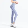 Pantaloni da yoga Leggings Tappetino per esercizi fitness da donna Tasca laterale nuda opaca Collant alla moda color pesca Joggers trasparenti Sexy nero e coloriacquistare