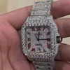 Custom Luxury Stainless Steel Iced Out Hand Setting Vvs Moissanite Lab Diamonds Watch Any High-end Watches