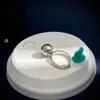 Nowy błyszczący projekt piłki prosty pierścień mody tytan stalowy para cała biżuteria4104012
