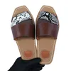 Original Lady Women Canvas Cross Flat Slipper Fahsion Sandals Designer Muli Stampa romana Summer Slides Slipisti in stile perla
