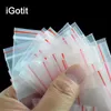 100pcs 두꺼운 투명 작은 비닐 봉투 Baggies 우편 지퍼 잠금 Reclosable 명확한 폴리 가방 식품 저장 3*4cm20 실크 컬러 지 플락 가방 미니 보석 포장