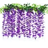 1.8m fleurs de glycine artificielles 7 couleurs tenture murale bricolage rotin pièce maîtresse fête de noël décoration de mariage toile de fond