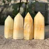 Dekorativa föremål Figurer 4st Natural Crystal Fantasy Afghanistan Jade Hexagonal Column Point Mineral Ornament Magic Repair Home Decor