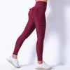 Yoga Tenues Pantalons uniformes rabat Bum Pockets Leggings Sport Women Fitness Bottoms High Waited Gym Joggers Vêtements d'entraînement Shuffle7836509