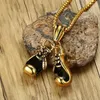 Hanger kettingen luxe mini bokshandschoenen Presentnecklace voor mannen unisex choker hiphop ketting statement cool neklacependant heal2222