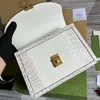 Borsa a tracolla multifunzionale alla moda da donna in pelle con motivo coccodrillo retrò a spalla di design di grande capacità