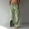 Summer Vintage Men s Cotton Linen Oversized Jogger Trousers Hip Hop Avatar Print Male Plus Size Loose Wide Leg Pants Men 220719