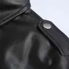 Spring herfst Nieuwe weelderige motorfiets Men Jacket Slim Fashion Rapel Zipper Europeaan en Amerikaanse pure kleur Men's Leather Nieuw L220801