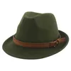 Berets Hüte Für Frauen Fedora Winter Cowboy Hut Top Wolle Khaki Grün Schwarz Jazz Caps Herren Männer Pamelas Y Tocados para BodasBerets