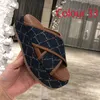 Beach slippers Women fashion Thick bottom men designer Shoes Cartoon Alphabet lady Platform Sandals Leather Wedges Heels letter High heel slipper size 35-41-42-43-44