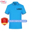 High End Custom Men s Polo Shirt Golf Tennis Individual eller Team Topps Casual Business Social Short Sleeve Diy Your Clothes 220722