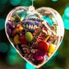 Kerstdecoraties 5 stks/set transparante plastic bal helder ornament vulbaar geschenk acryl hartvormige doos huidige bomen decora x8r3chris