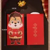 Present Wrap 4/6pcs 2022 år Röda kuvert Väskor Cartoon Tiger Hongbao Spring Festival Money Pockets Wedding Lucket Packets Gifts To KidsGift