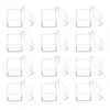 12pcs Clear Acrylic Square Cube Candy Box Treat Gift Boxes Containers for Wedding Party Baby Shower Favors 220427