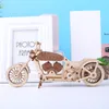 Modello di puzzle in legno 3D Motocicletta Meccanico fatto a mano fai-da-te per bambini Kit di montaggio per giochi per adulti 220725