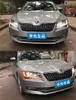 المصابيح الأمامية التلقائية للمصابيح الأمامية الرائعة 20 16-20 19 ترقية SKODA LED LED أثناء النهار الضباب المصباح الأمامي العدسة العدسة المصباح الأمامي