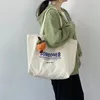 SOME ONE-schoudertas voor dames, literaire handtas, eenvoudige boodschappentas met grote capaciteit, horizontale letter, student, schooltas CX220325