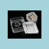 PACKING Boxes Office School Business Industrial 40x40mm transparant drijvende vitrine Case Earring Gems Ring Sieraden Verpakking B