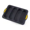 4-slot Open Silicone Bread Mold Non-Stick Bread-Silicone Mould French Baguette Mold-Baking Pans For Kitchen Baking Tool