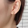 Season's New Geometric Cross Retro Rope Knot Stud Earrings Knotted Niche 18K Gold Plated Diamond Fashion Jewelry Gift