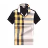 Zomer mode heren polo shirts plaid streep geprinte korte mouwen hoge kwaliteit merk merk paar katoen casual t shirts 10 kleuren maat m-3xl