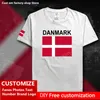 Dänemark Dänisches T-Shirt Custom Jersey Fans DIY Name Nummer Marke T-Shirt High Street Fashion Hip Hop Loses Freizeit-T-Shirt DK 220616