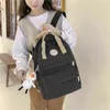 Wielofunkcyjny plecak podwójny zamek błyskawiczny Kobiety nastolatki dziewczęta nowa laptop plecak student torba na ramię koreański