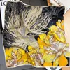 Scarves 100 Natural Silk Scarf Women Handkerchief Printed Female Bandana Neck Hijab Lady Girl Spring Foular Neckerchief Square Sc5939176