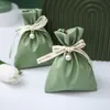 Creative Elegant Leather Wedding Present Box Solid Color Candy Boxes With Packaging Hand Gift Bag Birthday Party Supplies Baby Shower MJ0459
