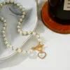 Mode Barocke Perle Kette Halskette Frauen Kragen Hochzeit Punk Toggle Verschluss Kreis Lariat Perle Choker Halsketten Schmuck