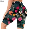 Lindas Flores Quebradas Leggings Padrão 3D Impresso Shorts Mulheres Sexy Ginásio Sweatpants para Mulheres Biker Shorts Esportivos W220616