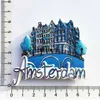 3D 수지 냉장고 자석 Holland Delft 암스테르담 여행 기념품 UV 인쇄 가정 장식 공예 자기 냉장고 스티커