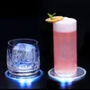 Mats PADS 1 pcs acrylique cristal ultra-mince LED Luminal Cocktail Cocktail Flash Base Bartender Light Lampy Accessoires
