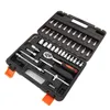 46pcs Set di attrezzi Kit di attrezzi per riparazione auto Set di chiavi Set di chiavi a cricchetto con nottolino Chiave a bussola Cacciavite Kit di attrezzi per la lavorazione dei metalli professionale H220510