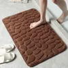 Tappetini da bagno ZL0433SEA 50*80 cm COBBLESTONE Spesso di velluto di velluto di velluto Memory Foam SBR Non slittata Acqua Acqua Acqua assorbente Floormot Flanna Marda MAT BAGNO MATTO