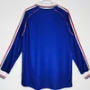 1998 Retro Soccer Jerseys långärmad Henry Thuram Thailand Shirts Home Classic Away Futbol Kits Men Maillots de Frances Football Jersey