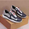 Casual schoenen Prax America's Cup mat leer hoge sneaker winter luxe designer top gesneden traienrs America cups herenmode outdoor lopen plat fastship