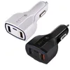 Тип C PD CAR Зарядное устройство 3 USB -порты быстрого быстрого зарядки Auto Power Adapter 35W 7A Car Chargers для iPad iPhone 8 x 12 13 Samsung S7 S8 Xiaomi