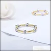 Cluster Rings Jewelry Lgsy Dr1055 100% 925 Sterling Sier Sapphire Fine Round Female Finger Wholesale Blue Crystal Drop Delivery 2021 Nipfl