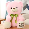 Gevulde dieren speelgoed pluche schattig 25 cm zittende trompet vlinder festival lint teddybeer pluche speelgoed