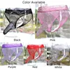 Underpants Men'S Sexy Underwear Ice Silk Triangle Mesh Pants Hollow Slip Lace Panties Long Elephant Nose Gay Briefs JJ Sleeve EroticUnde