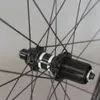 Rim Brake 11-Speed Road Bicycle Wheels 38*25mm Tubeless 12K Glossy With DT350 hub Brake Surface Red External Nipples