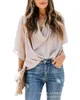 Kvinnors t-shirt Kvinnokläder Solid Color Loose Top 2022 Spring Summer Half Batwing Sleeve Casual Tee T Shirtwomen's