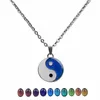 Pendant Necklaces JUCHAO Mood Necklace Taiji Bagua Yinyang Gothic Temperature Control Color Change For Women Men